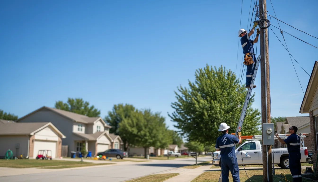Residential electrician providing installation services in Tennille, GA